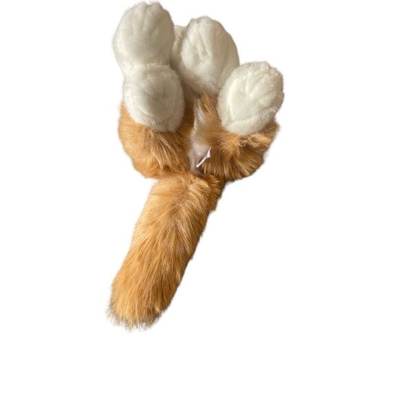 American Wego Toy White & Tan 13" Sitting Maltese Cat Plush Stuffed Animal - Picture 9 of 14